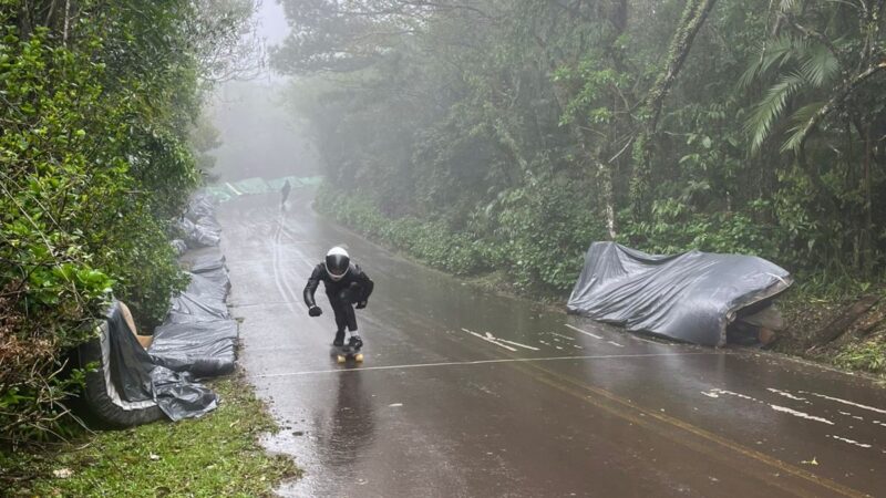 Atletas osorienses se destacam na 2ª etapa do Circuito Gaúcho de Skate de Velocidade no Morro da Borússia