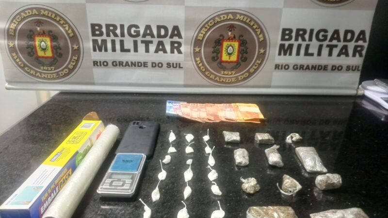 Brigada Militar prende homem por tráfico de entorpecentes em Tramandaí