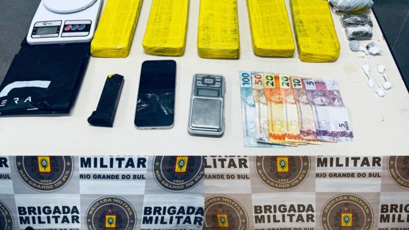 Brigada Militar realiza prisões e apreensões por tráfico de entorpecentes e porte ilegal de armas em Xangri-Lá e Capão da Canoa