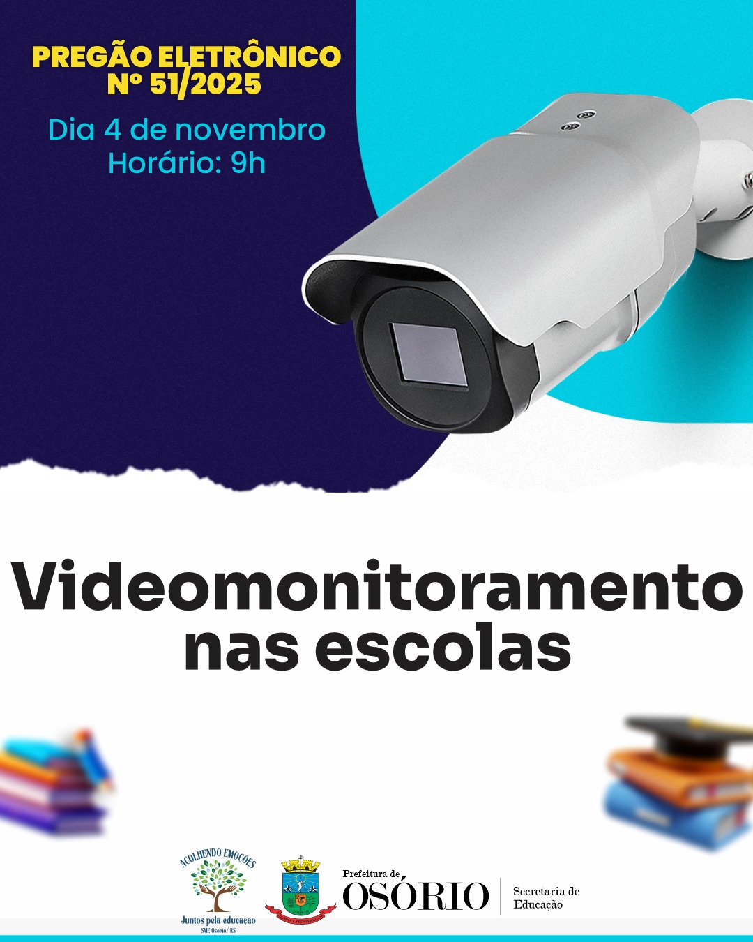 Administração Municipal de Osório vai inicia o processo para a instalação de 130 câmeras de videomonitoramento nas escolas municipais