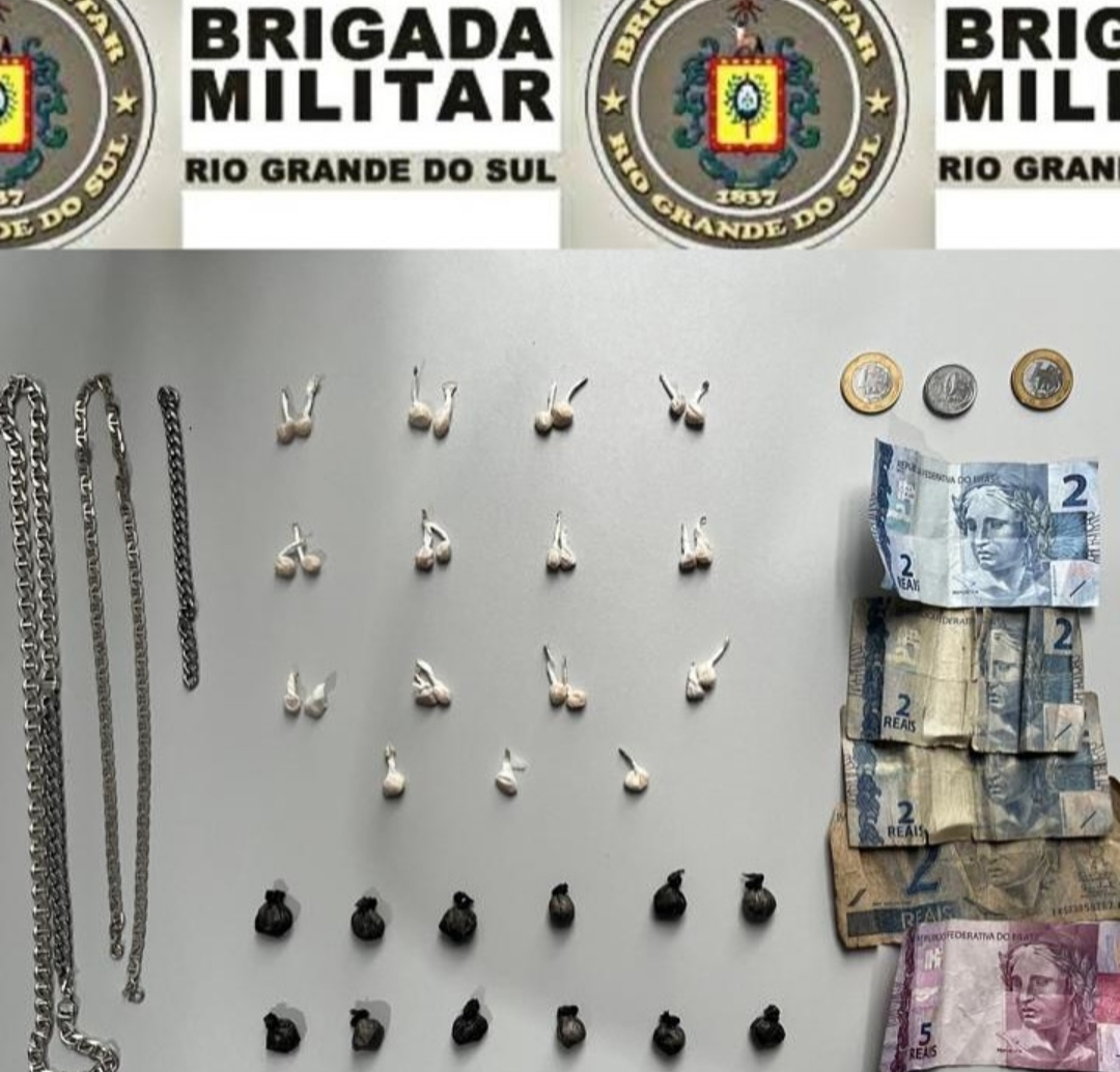 BM prende homem e apreende dois adolescentes por tráfico de drogas em Osório