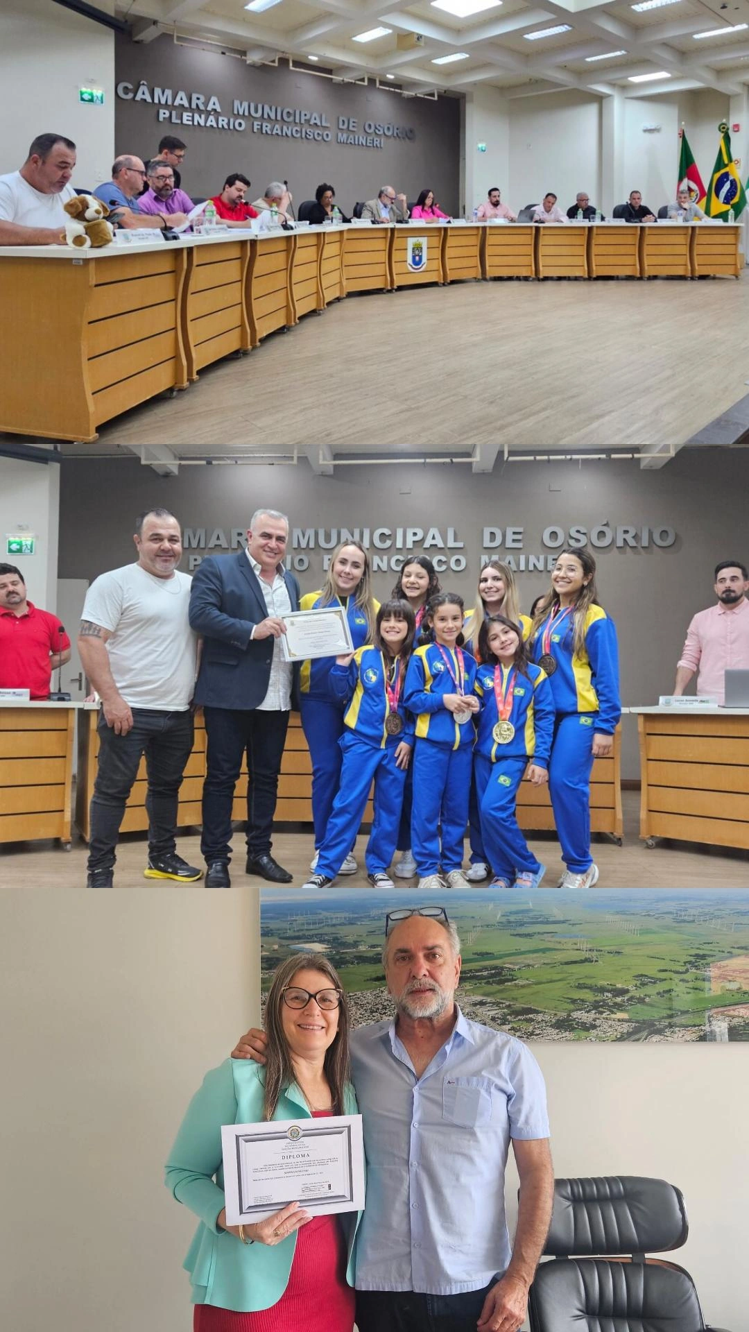 Vereadores de Osório analisam, votam e fazem homenagem na 34ª Sessão ordinária