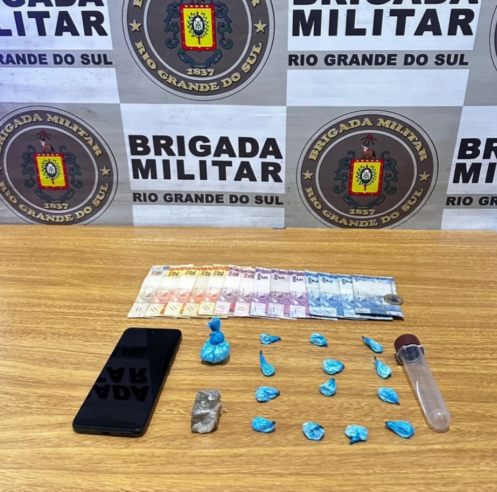 Brigada Militar efetua prisão por tráfico de drogas em Balneário Pinhal