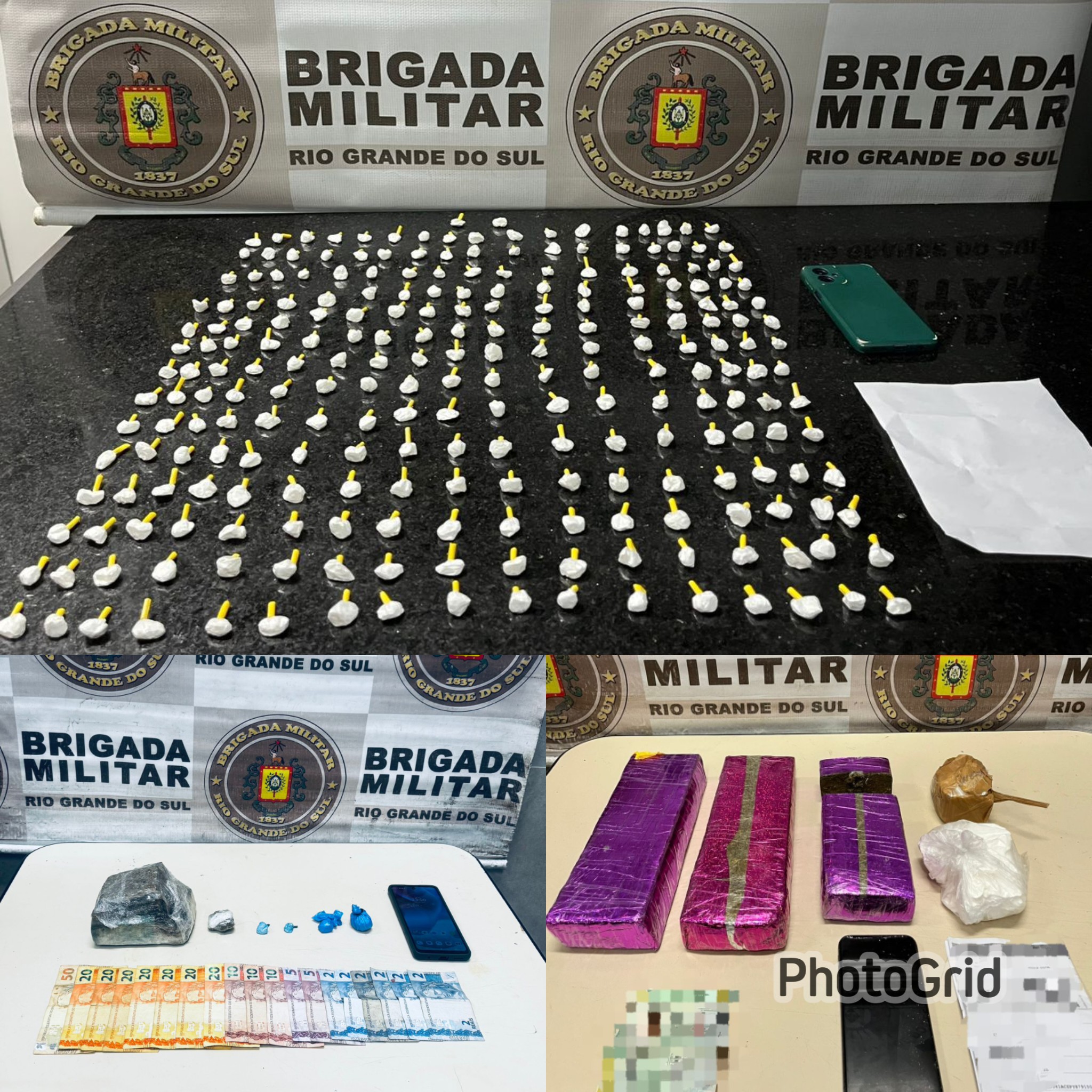 Brigada Militar prende três homens por tráfico de entorpecentes em Imbé e Capão da Canoa