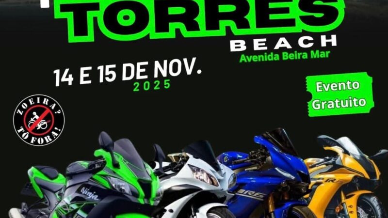 Torres se prepara para o 1º Moto Torres Beach: dois dias de adrenalina, música e turismo na Beira-Mar