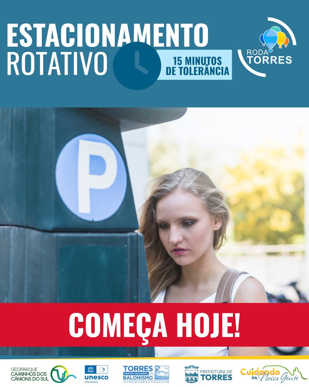 Estacionamento Rotativo começa a funcionar em Torres nesta segunda-feira