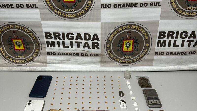 BM efetua prisão por tráfico e corrupção de menores em Osório