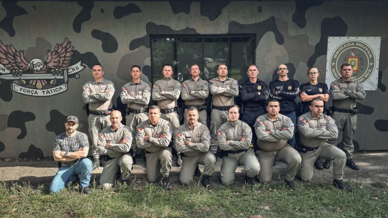 Treinamento de atendimento pré-hospitalar em combate é realizado para forças de segurança em Osório