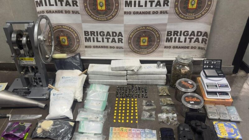 BM apreende drogas e desarticula laboratório clandestino de drogas em Capão da Canoa