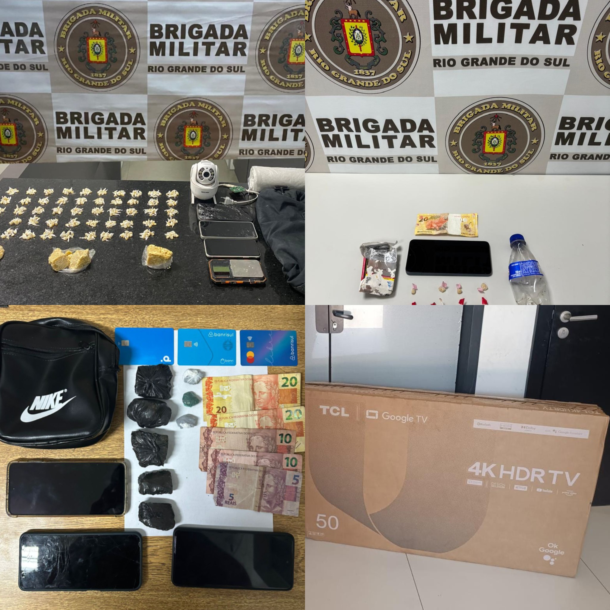 Brigada Militar realiza série de prisões por tráfico e furto no Litoral Norte no fim de semana