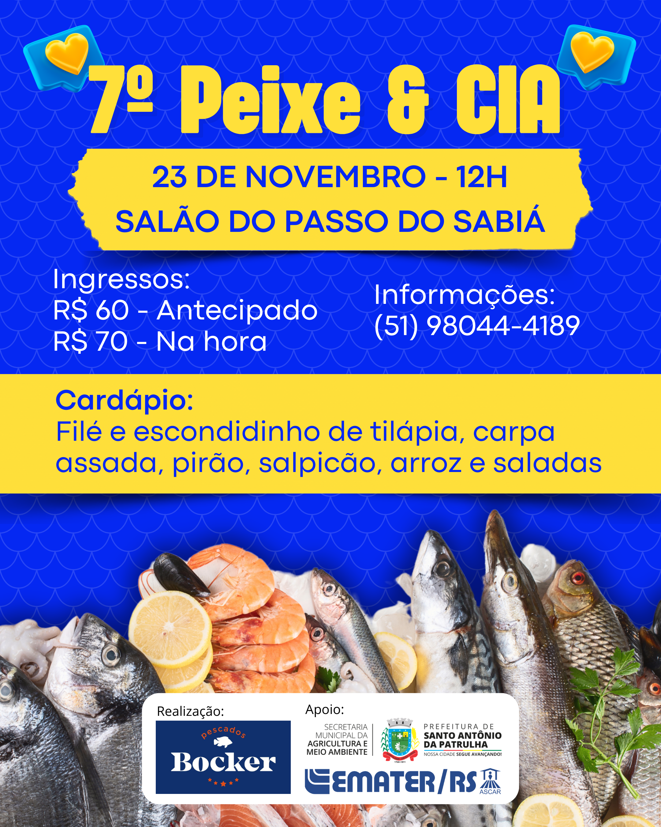 Vem aí o 7º Peixe & Cia em Santo Antônio da Patrulha