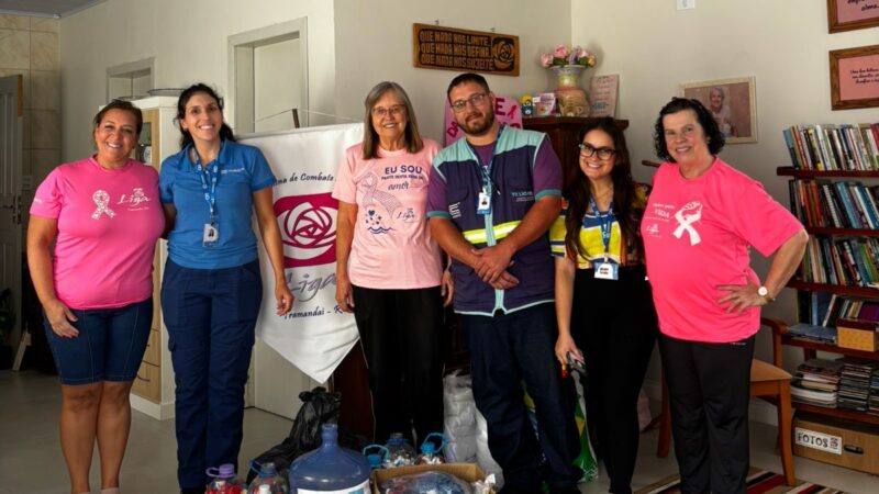 Corsan reforça parceria na arrecadação de tampinhas plásticas para a Liga Feminina de Combate ao Câncer de Tramandaí