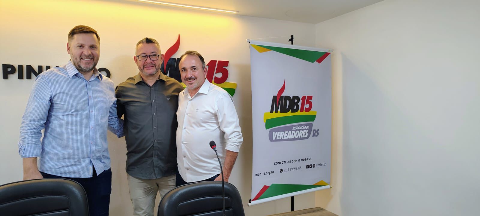 Vereador Gabriel Diedrich é eleito para a diretoria estadual da Associação de Vereadores do MDB-RS