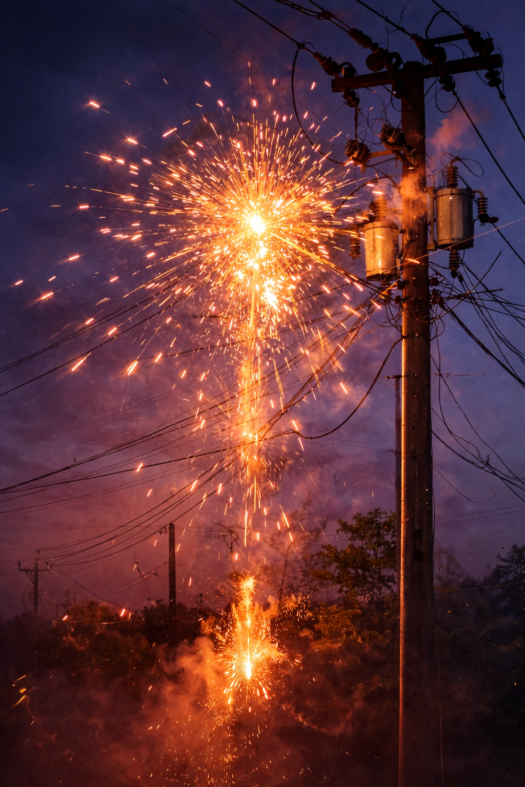 CEEE Equatorial reforça alerta sobre riscos do uso de fogos de artifício próximo à rede elétrica