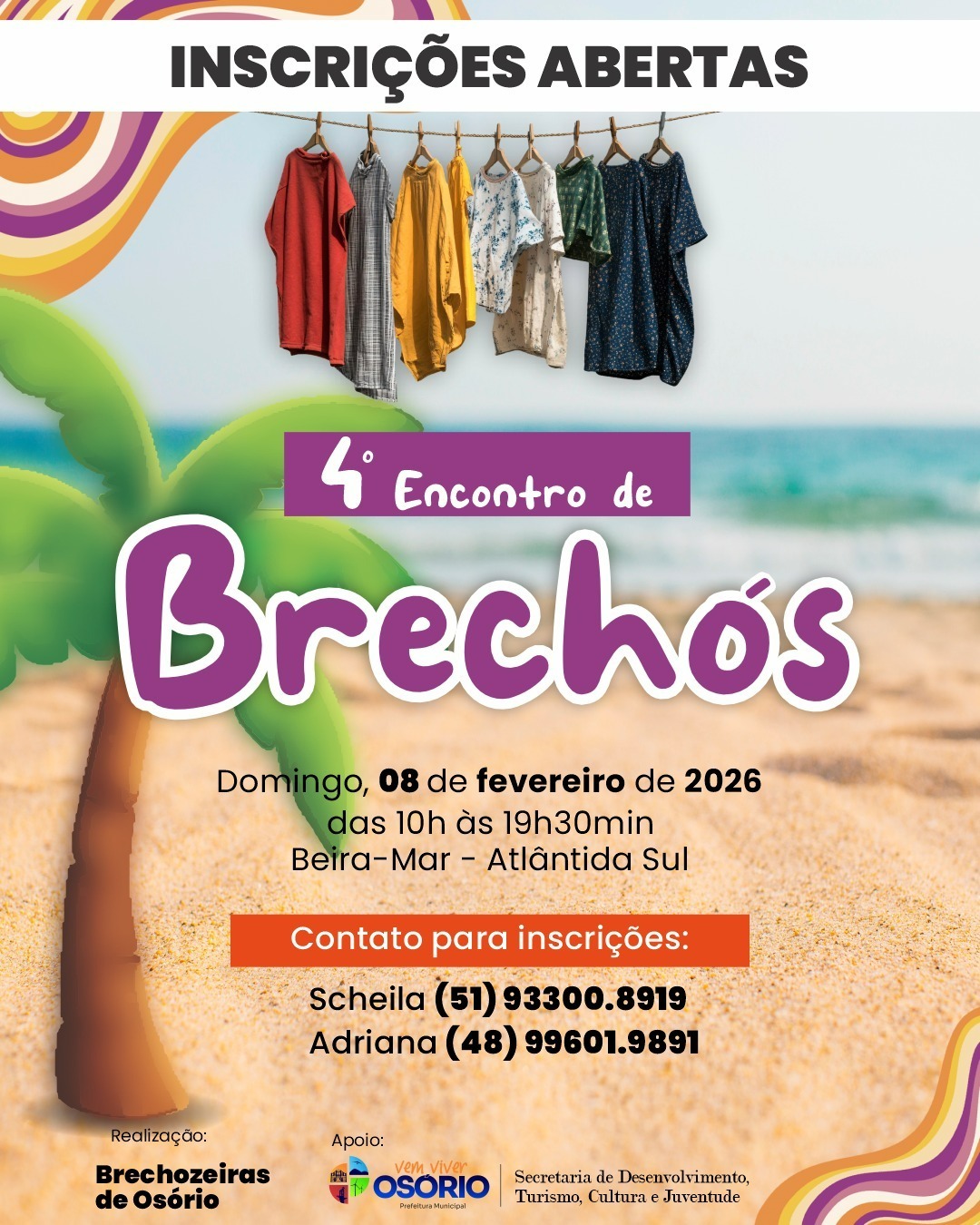 Inscrições abertas para o 4º Encontro de Brechós em Atlântida Sul