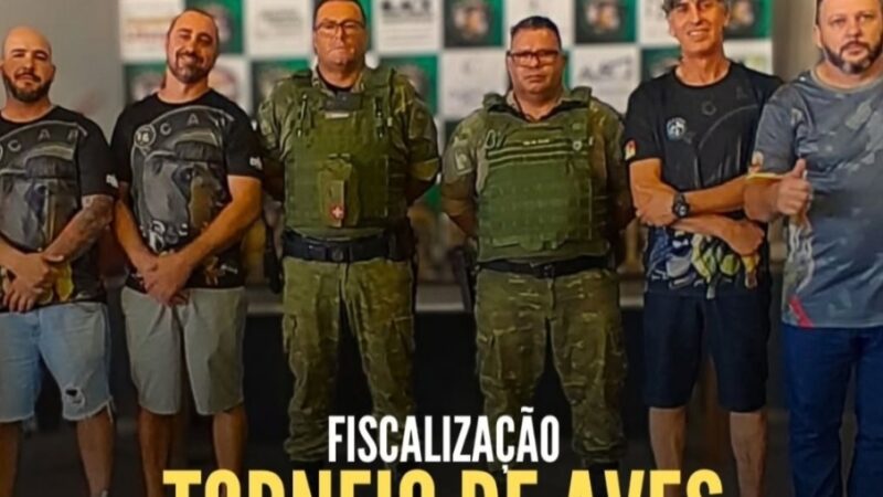 1° BPAmb fiscalizou torneio de canto de pássaros em Torres