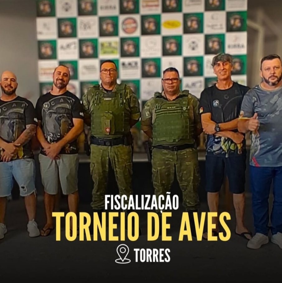 1° BPAmb fiscalizou torneio de canto de pássaros em Torres