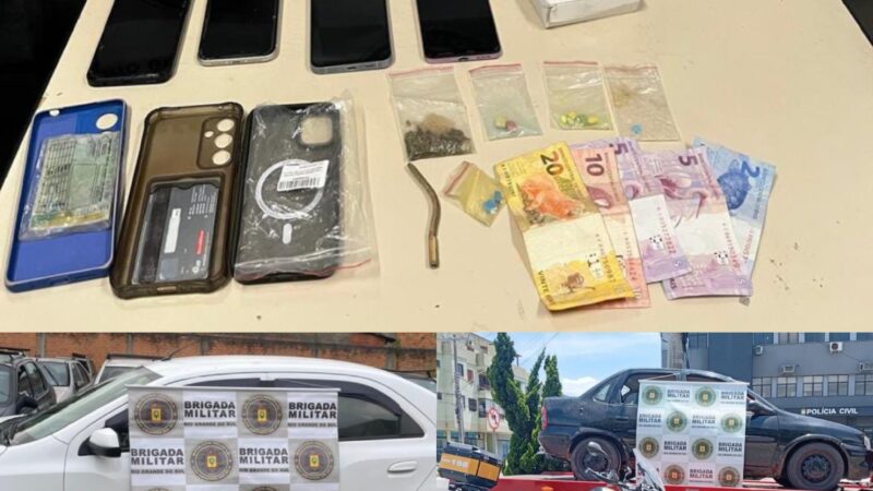 Brigada Militar prende quatro pessoas por tráfico e adulteração de veículo no Litoral Norte