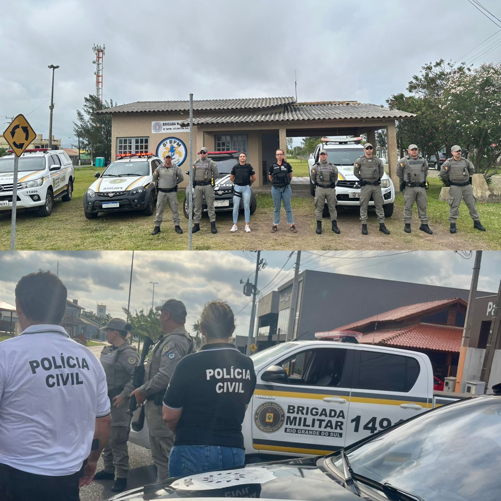 BM e Polícia Civil realizam ações simultâneas de saturação em Osório e Capivari do Sul