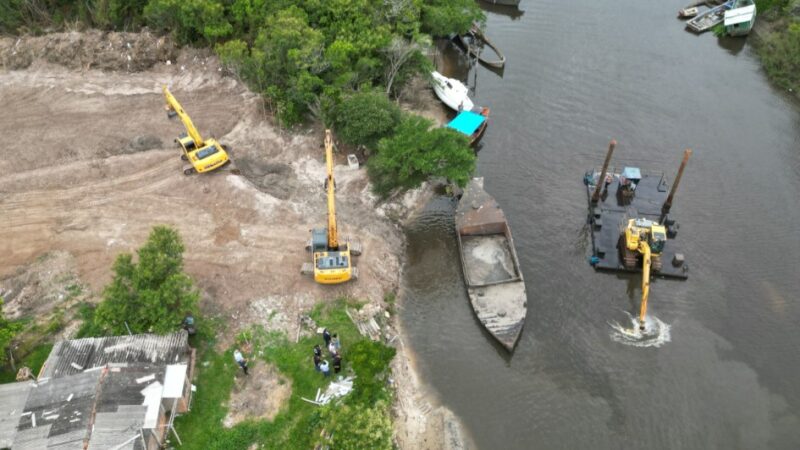 Governo do Estado inicia desassoreamento do Rio Palmares, no município de Palmares do Sul