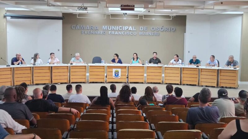 Câmara de Vereadores de Osório aprova quatro projetos em Sessão Extraordinária