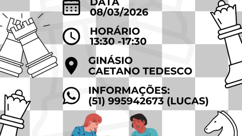 Vem aí o Desafio Patrulhense de Xadrez Amador