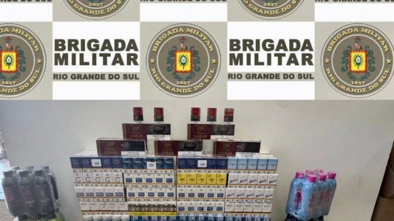 Brigada Militar apreende 1.165 maços de cigarros e prende dois homens por contrabando em Cidreira