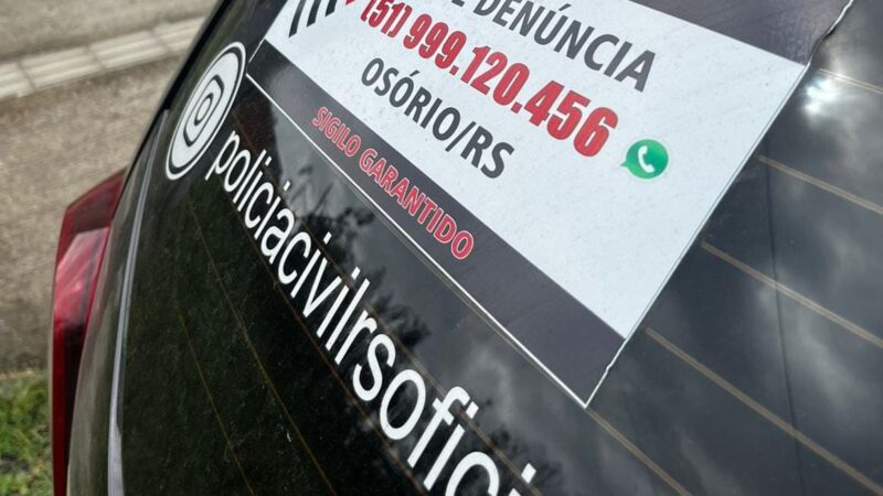 Polícia Civil realiza ação para reprimir crimes de furtos a residências em Osório