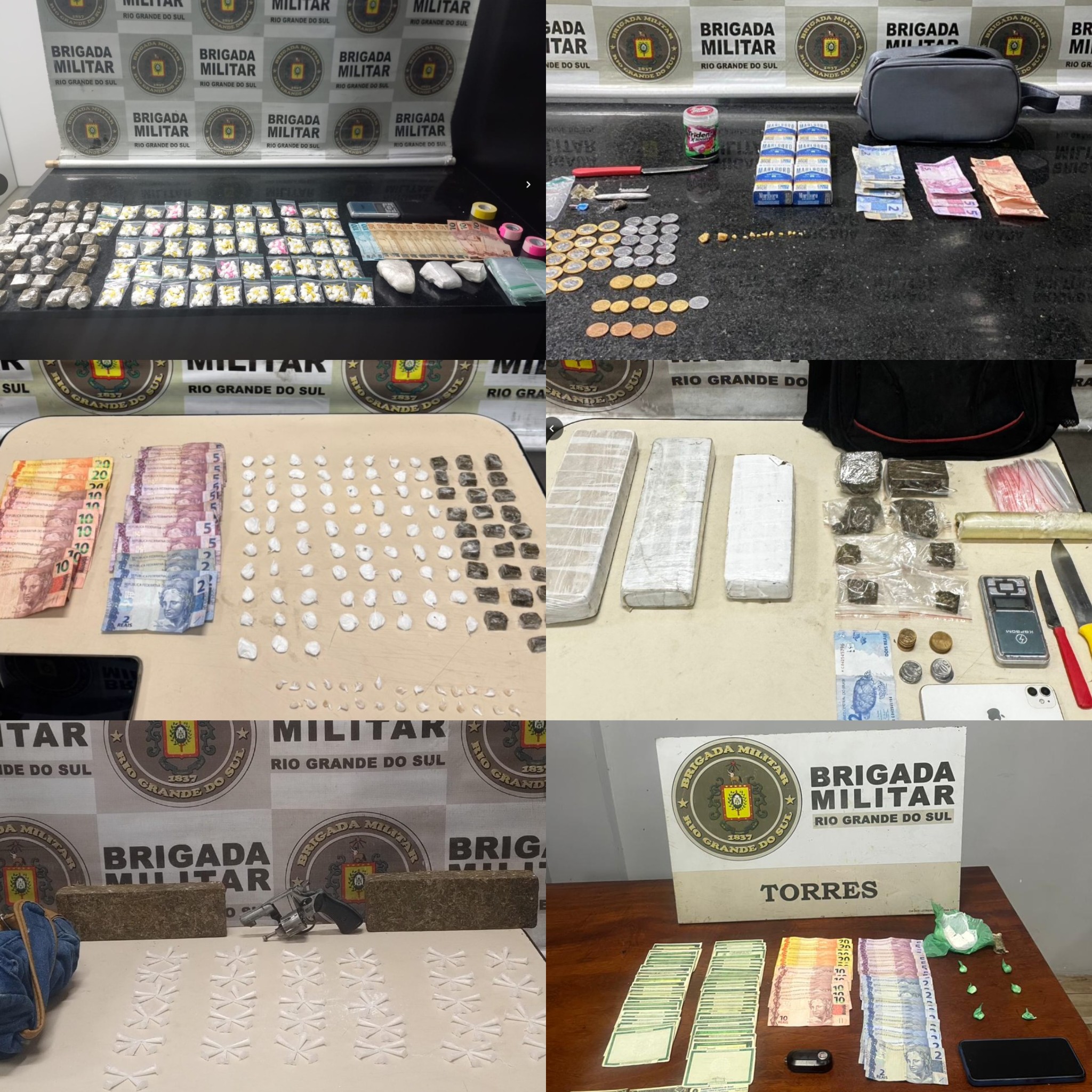 BM prende 15 pessoas e apreende drogas e arma no final de semana no Litoral Norte