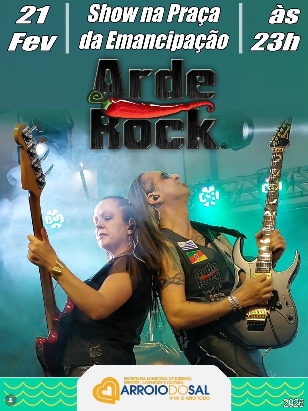 Com ouvintes em mais de 51 países, Banda Arde Rock leva sua energia ao palco de Arroio do Sal neste sábado