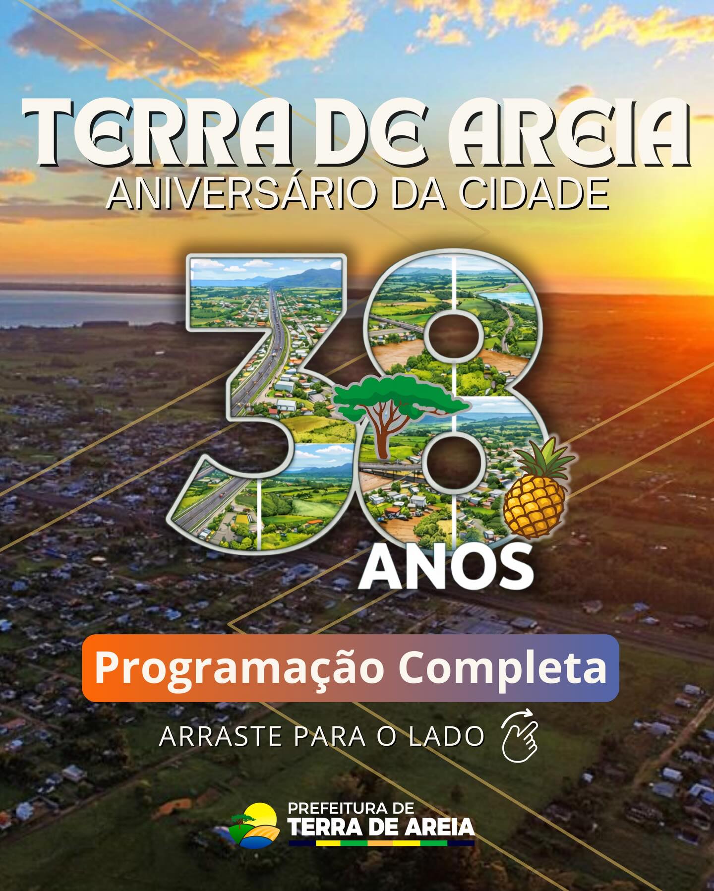 Viva Terra de Areia! Confira a Programação Especial de 38 Anos