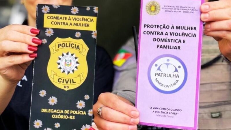 Operação ‘Elo de Proteção’ de combate à violência doméstica é realizada em Osório