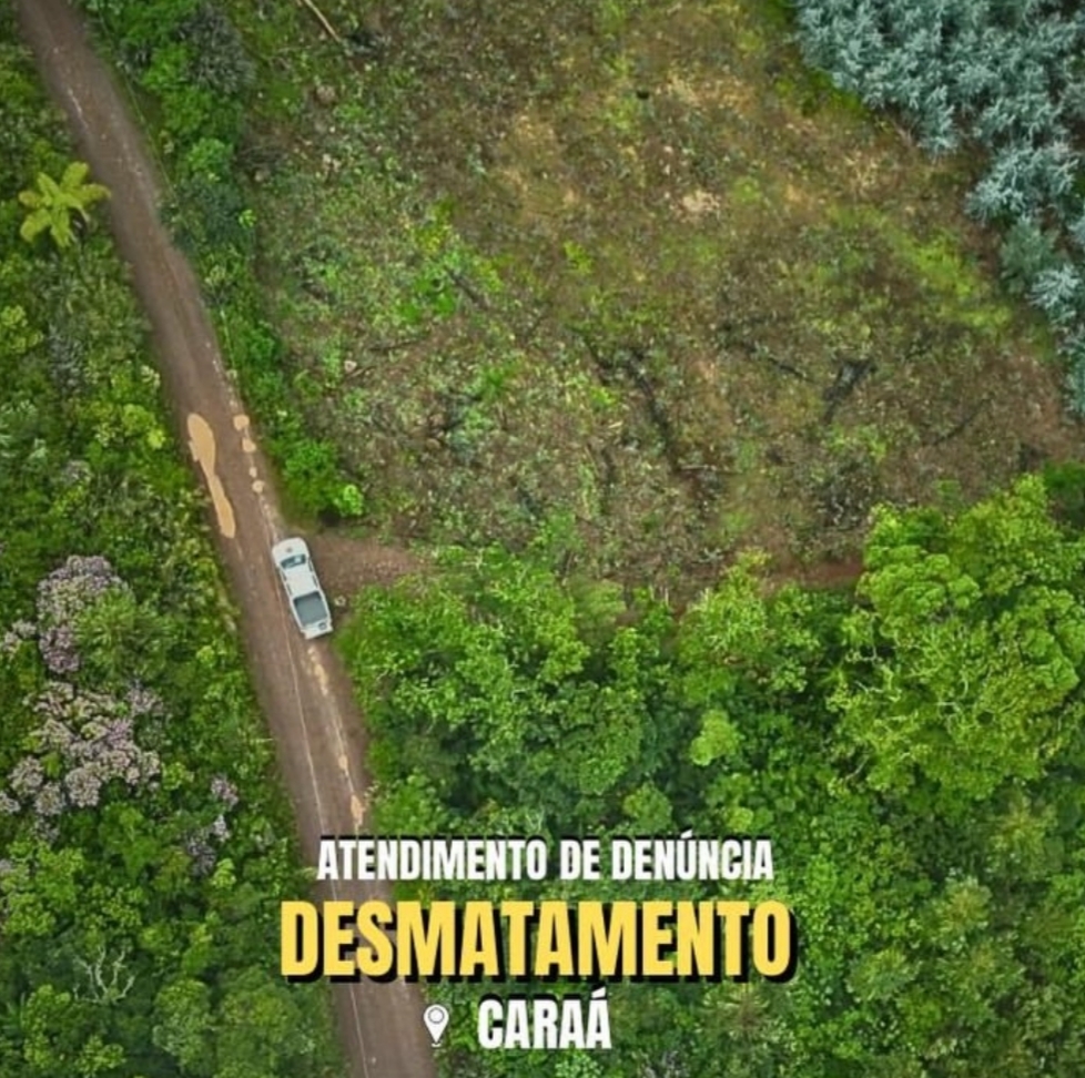 1º BPAmb atende denúncia ambiental e registra ocorrência em Caraá