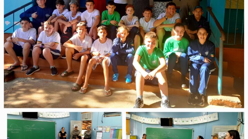 E.E.E.F ARROIO DO CARVALHO RECEBE VISITA DA BRIGADA MILITAR