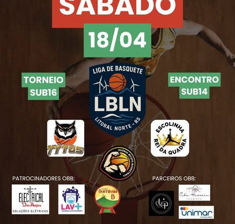 MUNICÍPIO DE OSÓRIO VAI SEDIAR JOGOS DA LIGA DE BASQUETE DO LITORAL NORTE NESTE SÁBADO E DOMINGO