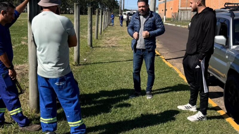 Prefeitura de Osório realiza a manutenção do cercamento da Vila Olímpica