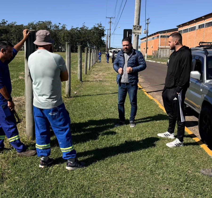 Prefeitura de Osório realiza a manutenção do cercamento da Vila Olímpica