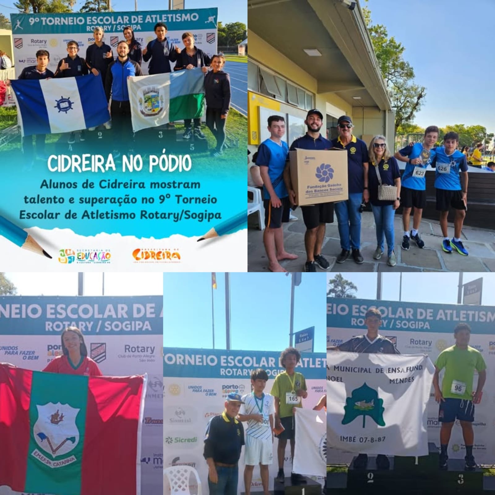 Estudantes de Imbé e Cidreira se destacam e conquistam medalhas em torneio de atletismo na Sogipa