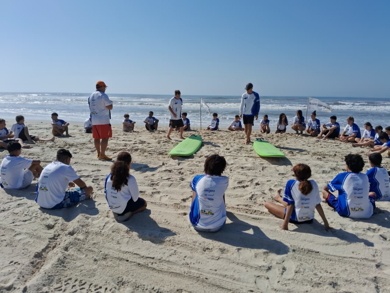 Corsan realiza última semana do Resgate Surf, projeto que une esporte e educação ambiental em Pinhal
