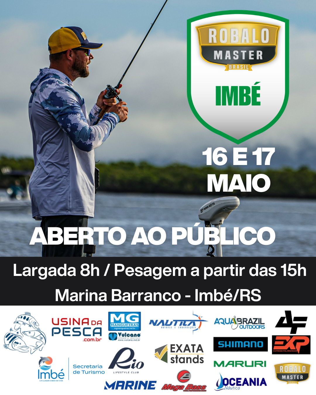 CAMPEONATO ROBALO MASTER IMBÉ 2026 SERÁ NESTE FINAL DE SEMANA