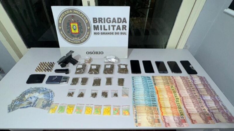HOMEM É PRESO COM EXTENSO HISTÓRICO CRIMINAL POR TRÁFICO E PORTE ILEGAL DE ARMA DE FOGO EM OSÓRIO