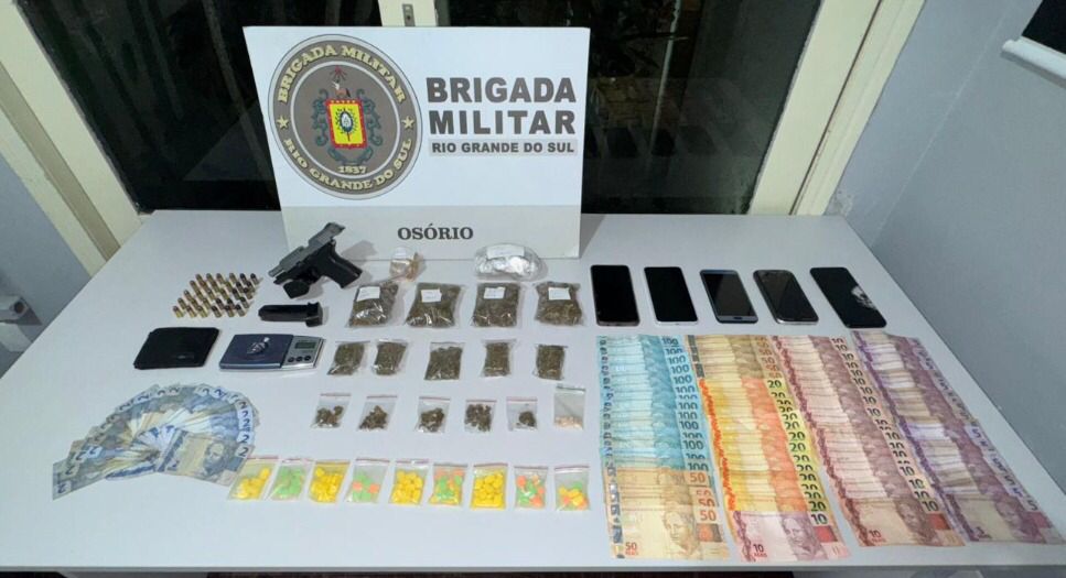 HOMEM É PRESO COM EXTENSO HISTÓRICO CRIMINAL POR TRÁFICO E PORTE ILEGAL DE ARMA DE FOGO EM OSÓRIO