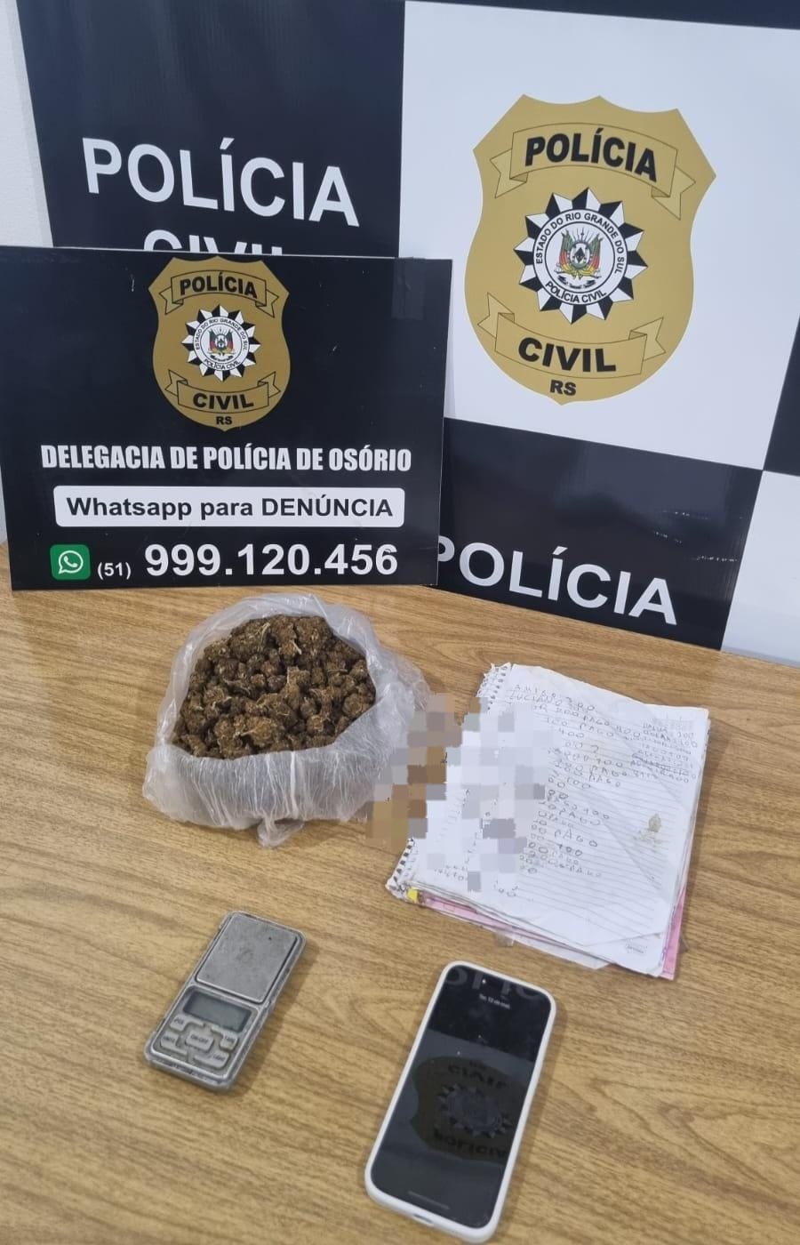Ação policial resulta na prisão de homem por tráfico de drogas em Osório