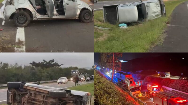 Rodovias do Litoral Norte registram manhã de acidentes com feridos e bloqueios parciais