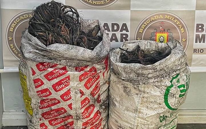 BRIGADA MILITAR PRENDE DUPLA POR FURTO DE FIOS E CABOS E CRIME AMBIENTAL EM OSÓRIO
