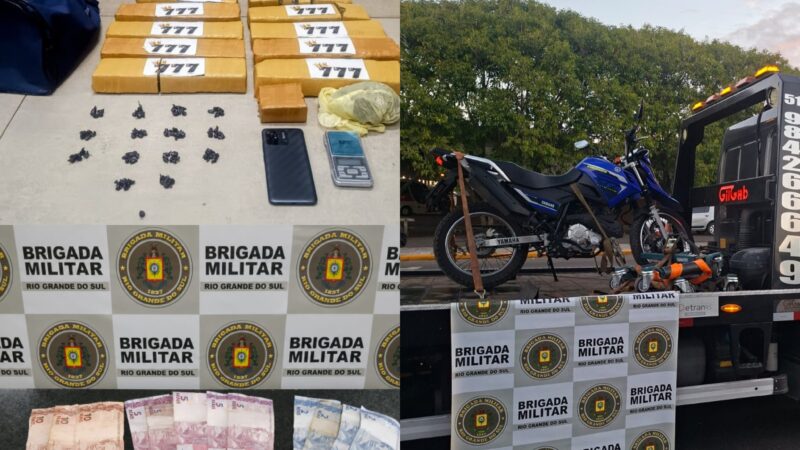Brigada Militar realiza prisões por tráfico, receptação, furto de veículo e cumprimento de mandados no Litoral Norte