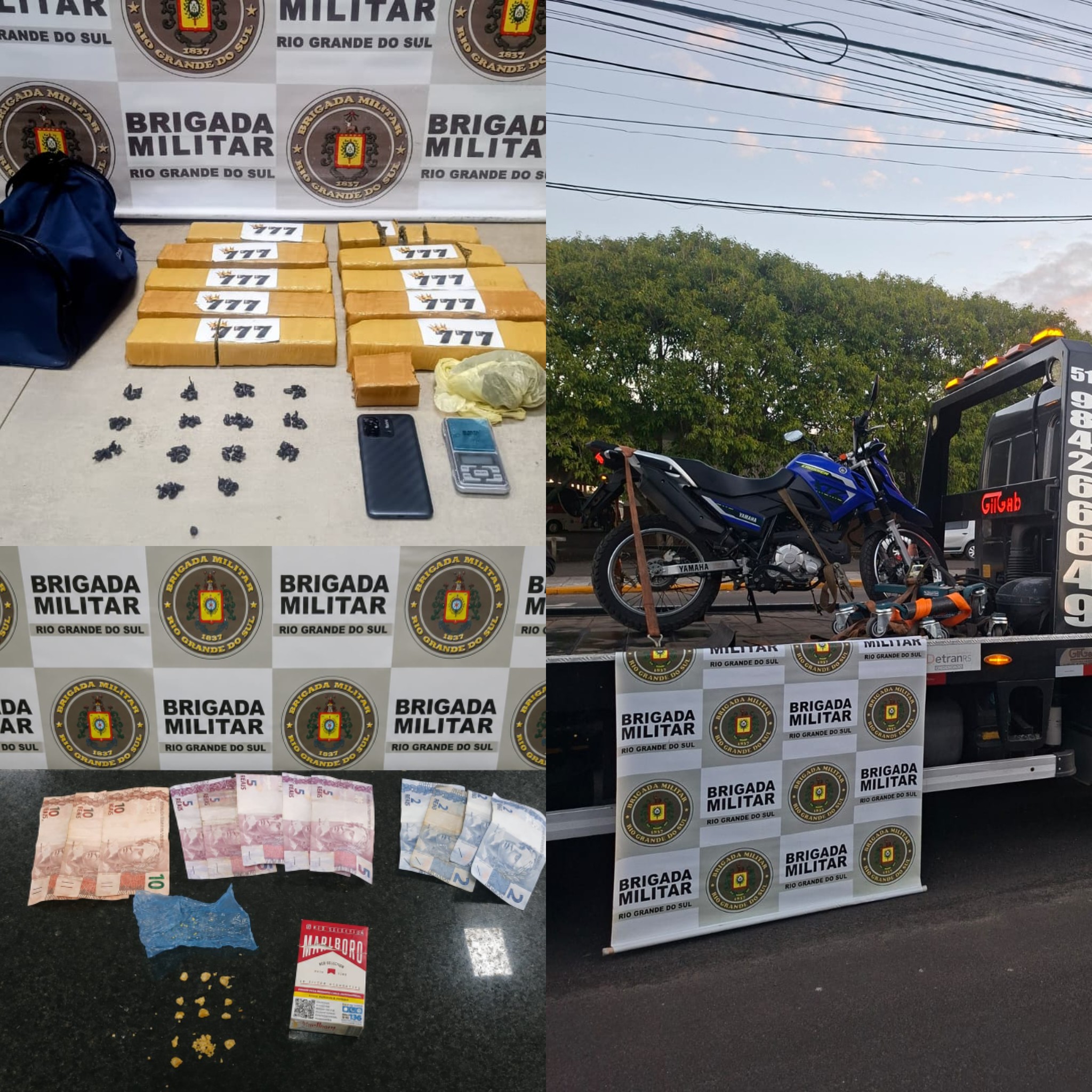 Brigada Militar realiza prisões por tráfico, receptação, furto de veículo e cumprimento de mandados no Litoral Norte