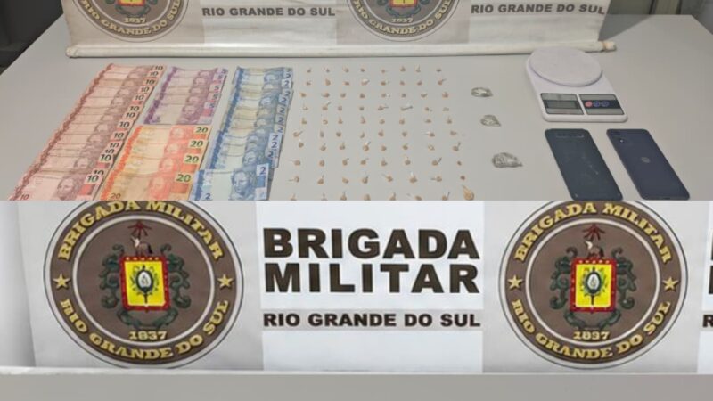 BRIGADA MILITAR PRENDE TRÊS HOMENS POR TRÁFICO DE DROGAS EM OSÓRIO