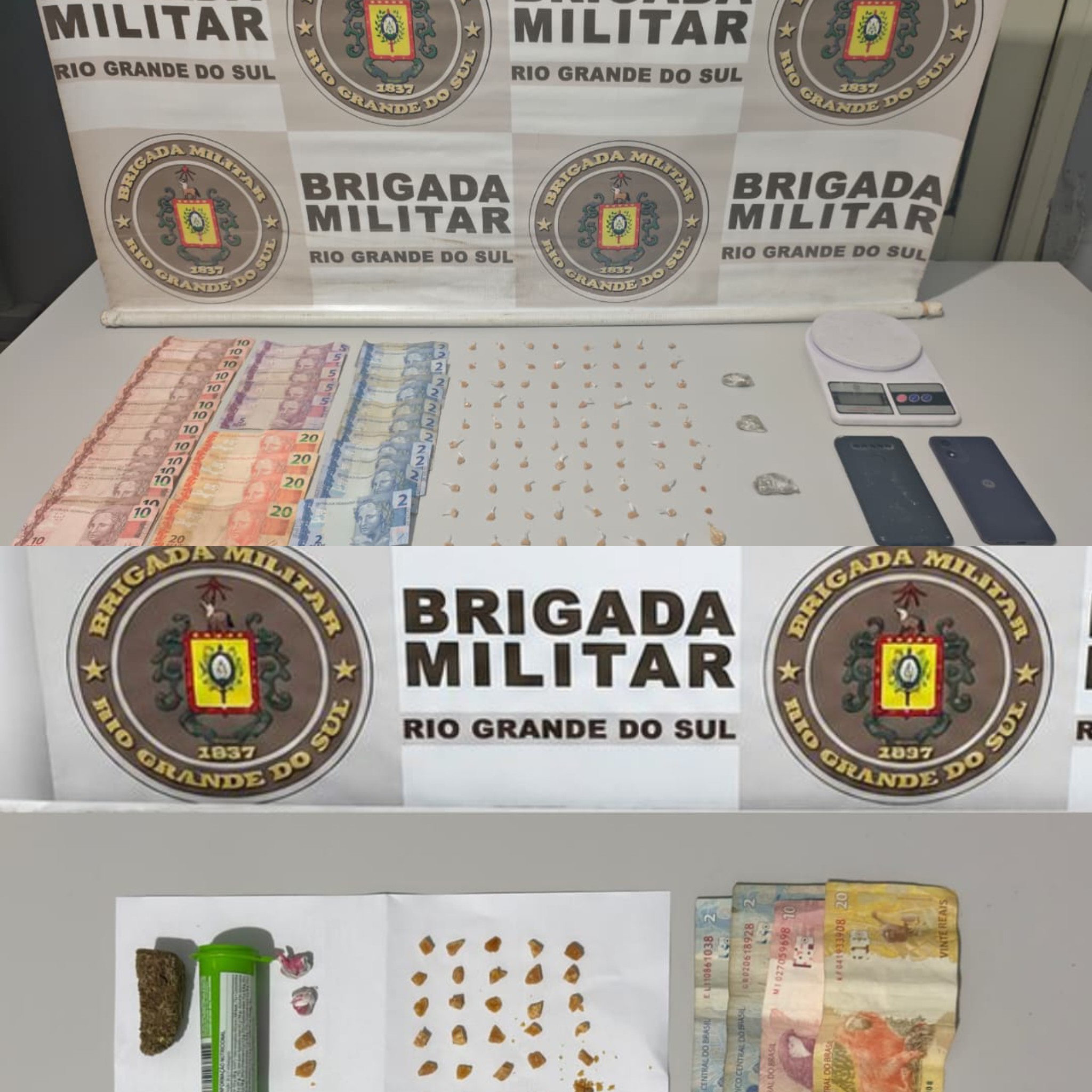BRIGADA MILITAR PRENDE TRÊS HOMENS POR TRÁFICO DE DROGAS EM OSÓRIO