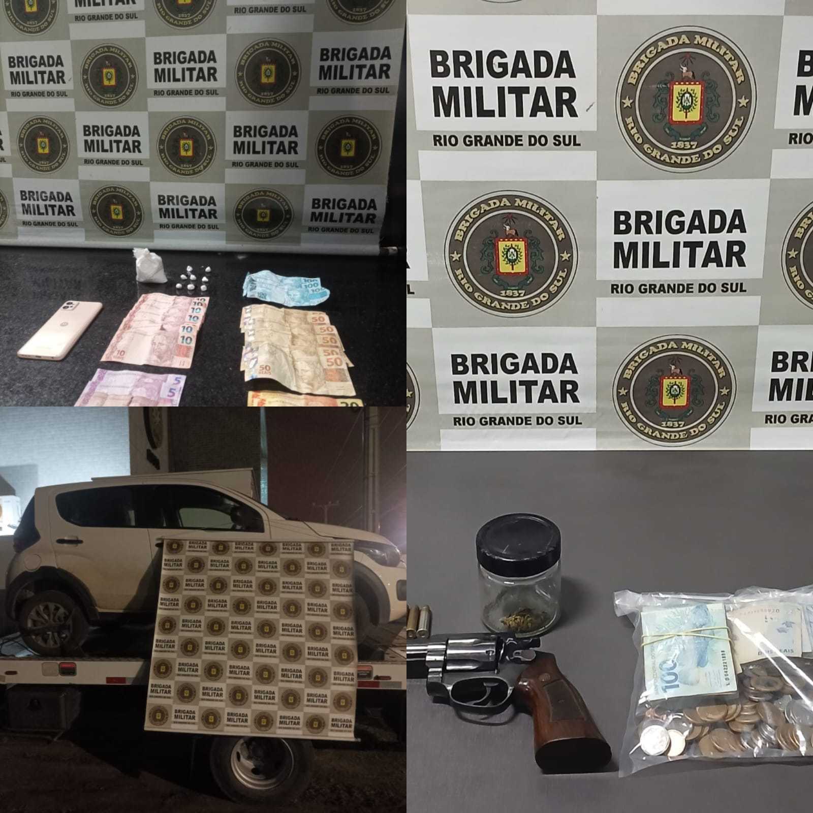BRIGADA MILITAR REALIZA PRISÕES POR TRÁFICO DE DROGAS E PORTE ILEGAL DE ARMA NO LITORAL NORTE